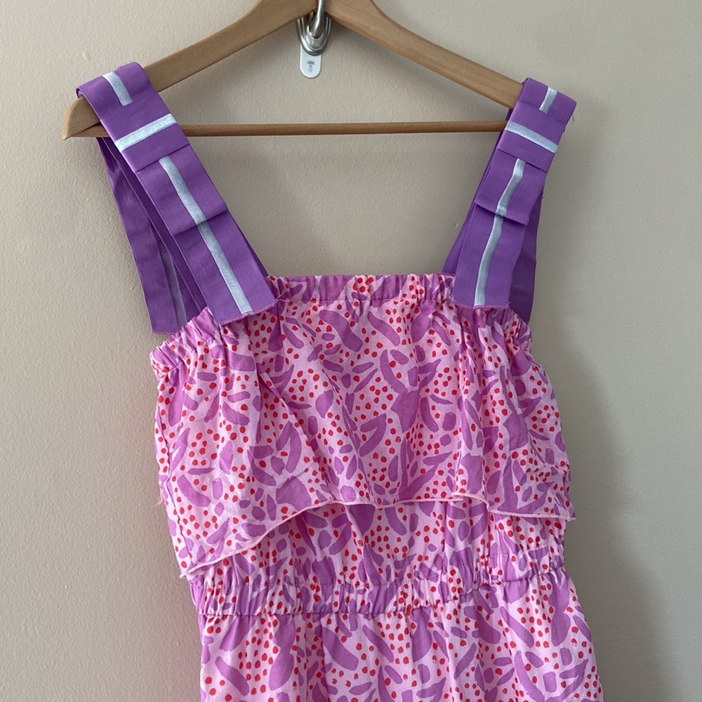 Tuckernuck Persifor- Pink & Lavender Ruffle Hem Midi Dress - Picture 9 of 13